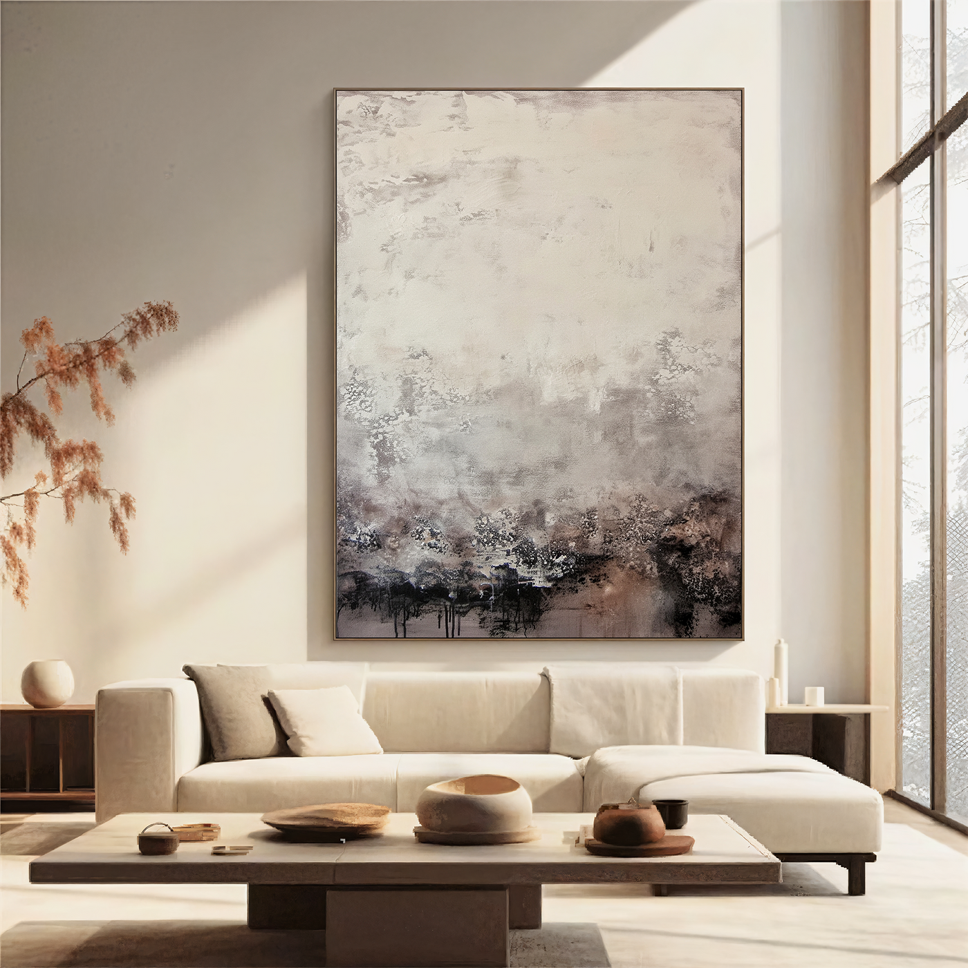 Textured Misty Sophistication | Grey Beige