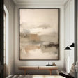 Beige and Brown Abstract Wall Art  #AT109