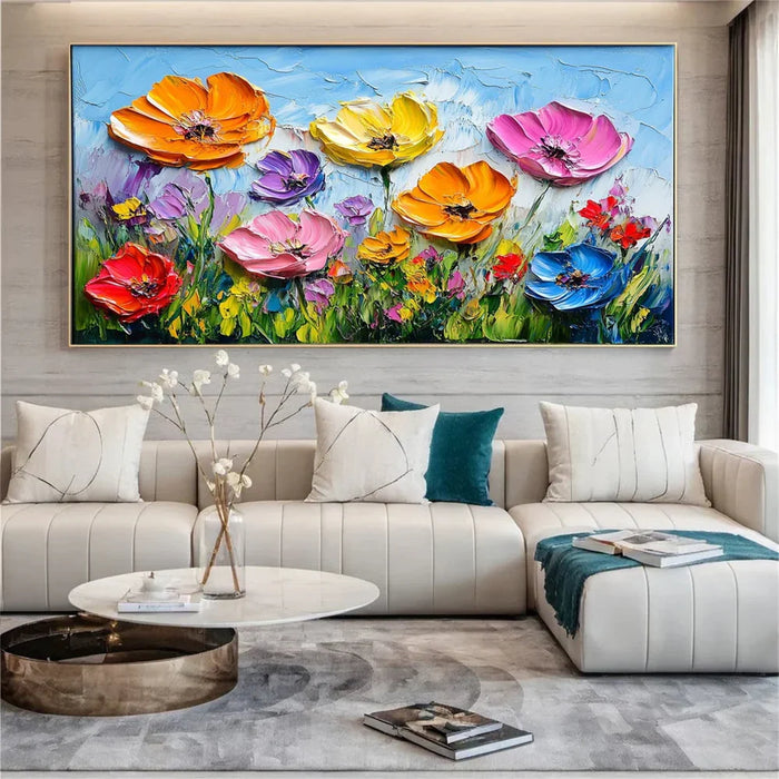 Flower & Tree Textured Abstract Wall Art #SF039