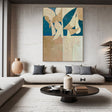Textured Geometric Elegance | Navy Hues