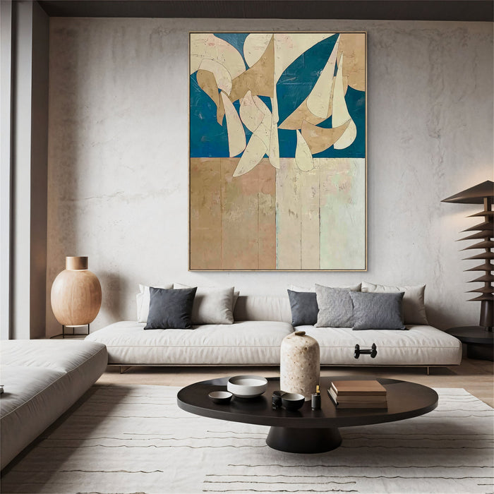 Textured Geometric Elegance | Navy Hues
