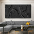 Black Minimalist Textured Wall Art #MT012