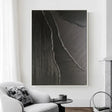 Black Minimalist Textured Wall Art #MT080