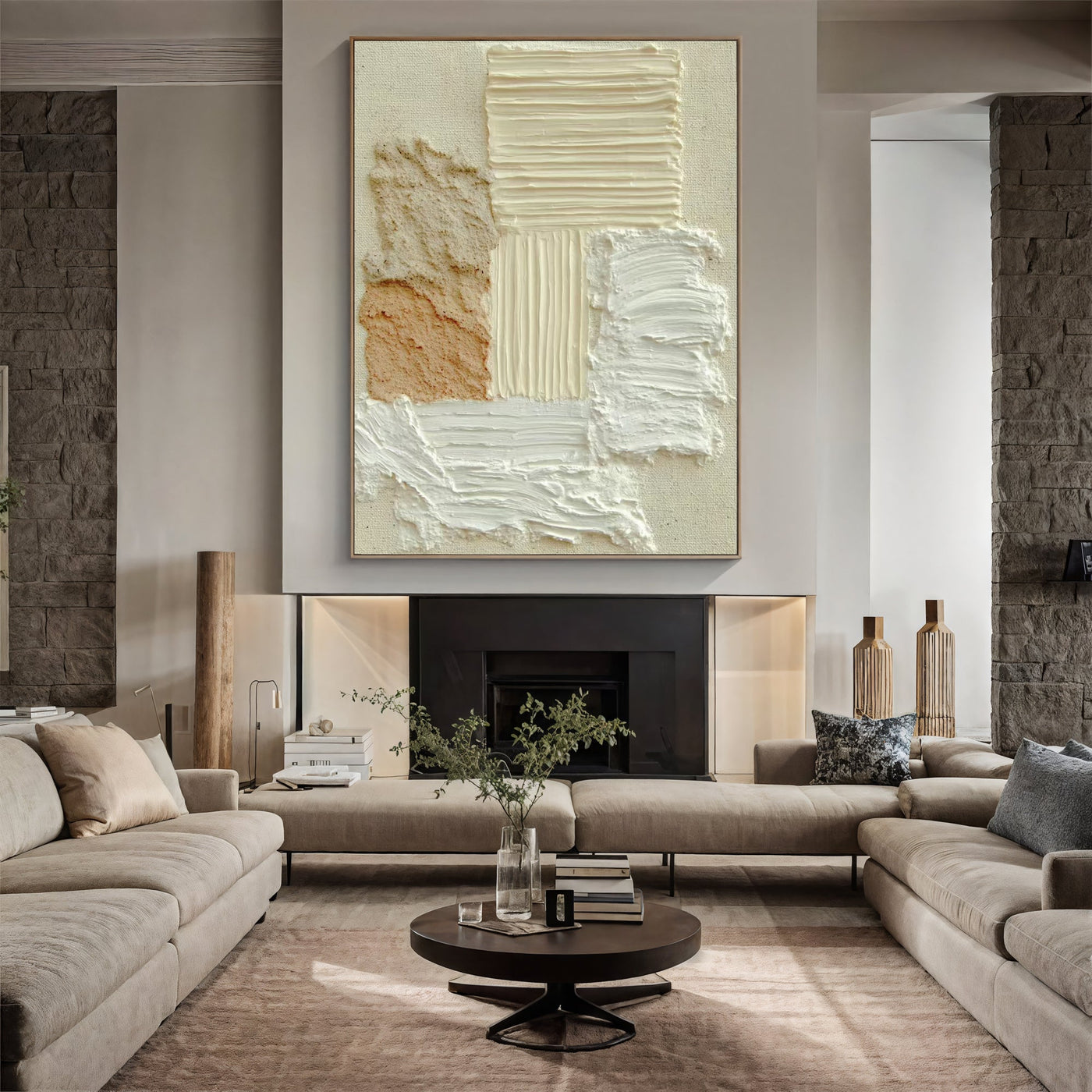 Textured Creamy Warmth | Beige Ivory