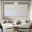 White Minimalist Textured Wall Art #MT118