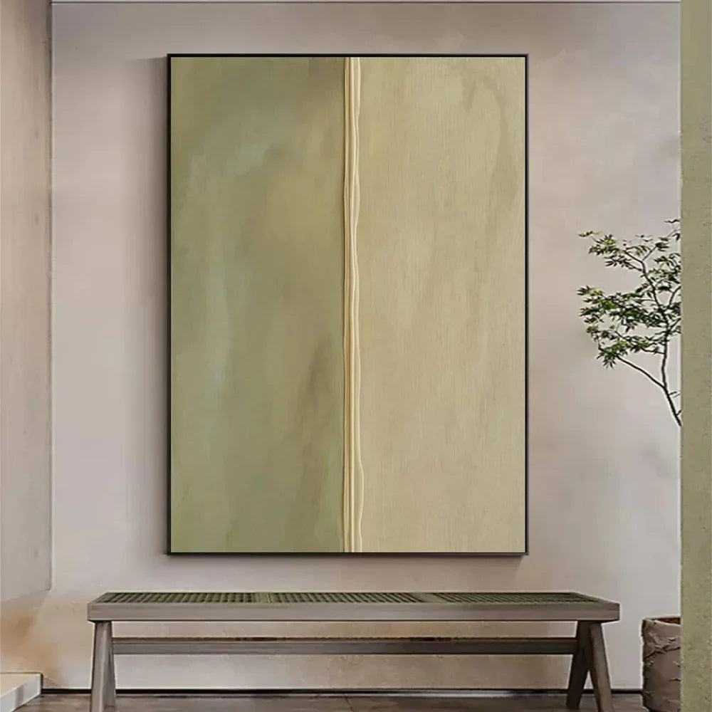 Green Minimalist Textured Wall Art #MT001