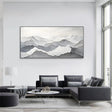 Grey and White Mountain Textured Wall Art #MS041