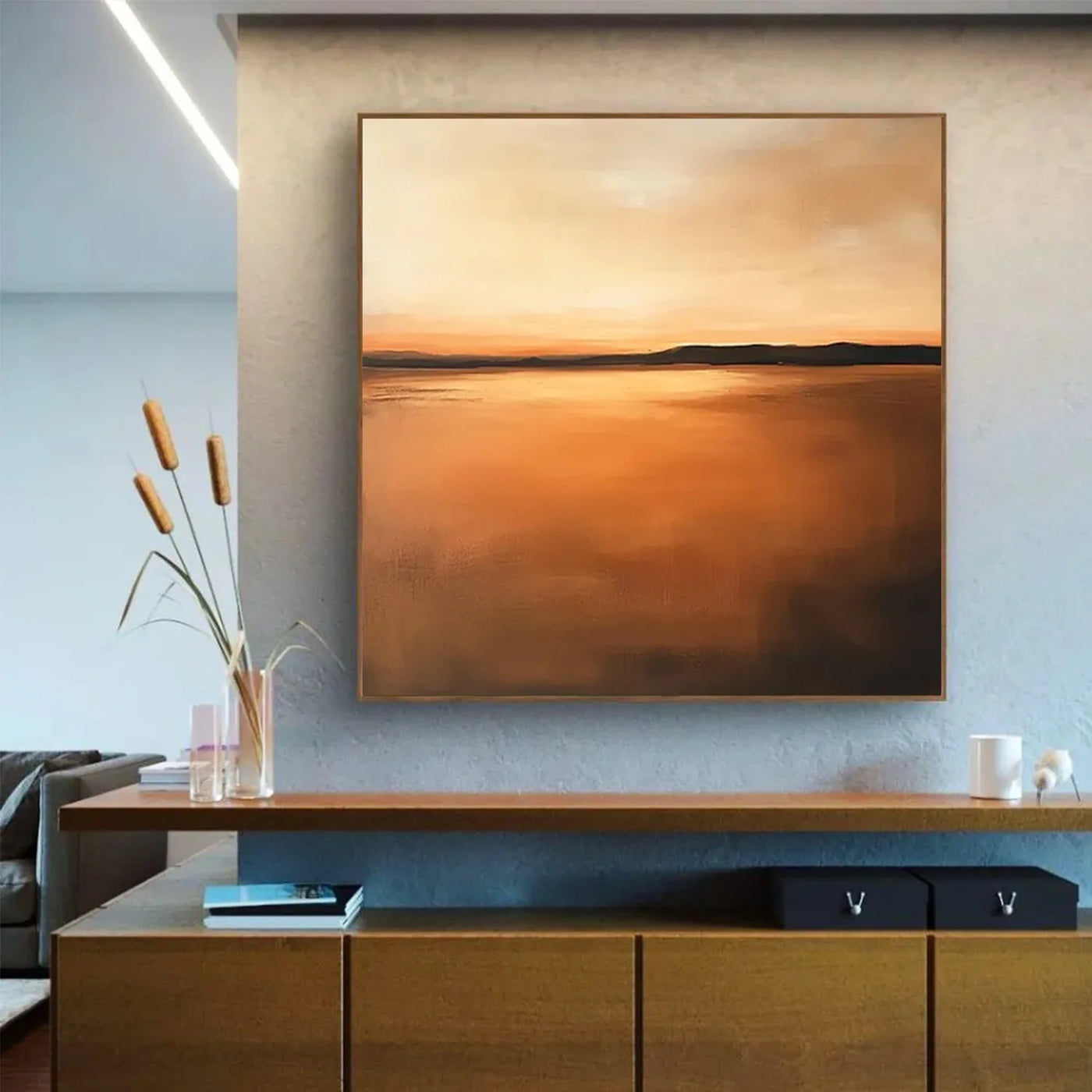 Ocean & Sky Abstract Wall Art #MO092