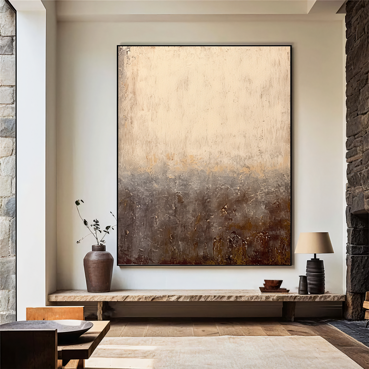 Textured Gradient Luxury | Beige Brown