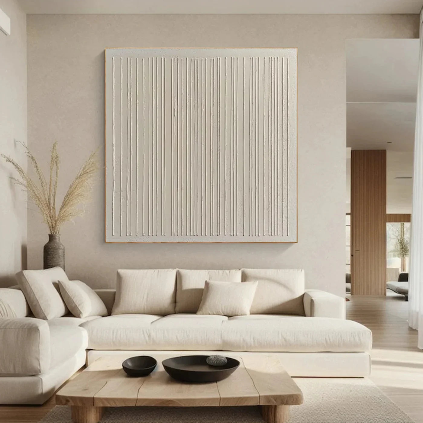 Beige and Brown Abstract Texture Wall Art  #AT078