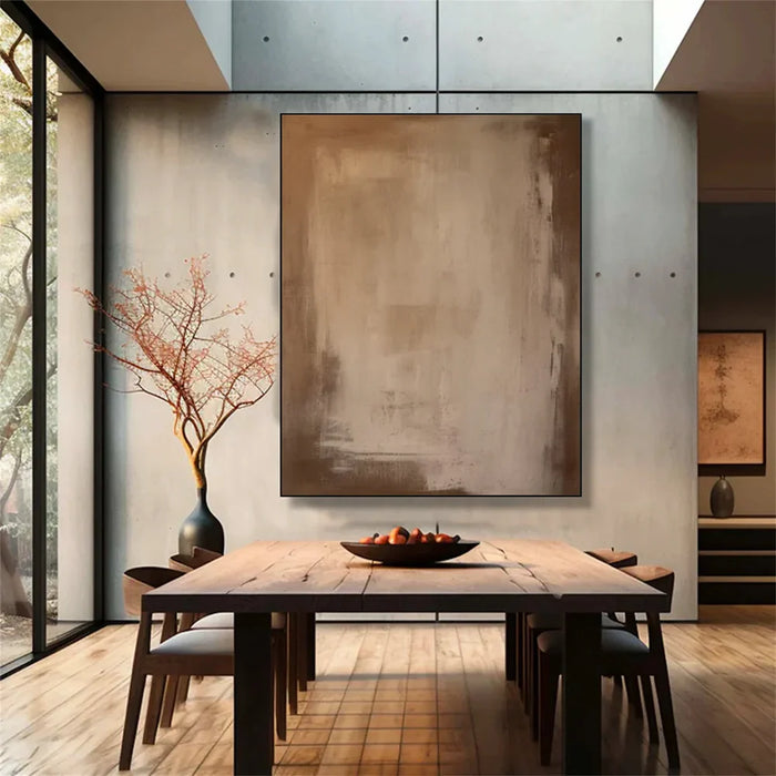 Beige and Brown Abstract Wall Art  #AT111