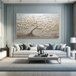 Flower & Tree Textured Abstract Wall Art #SF015