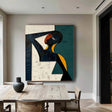 Abstract Portrait Textured Wall Art #PB007