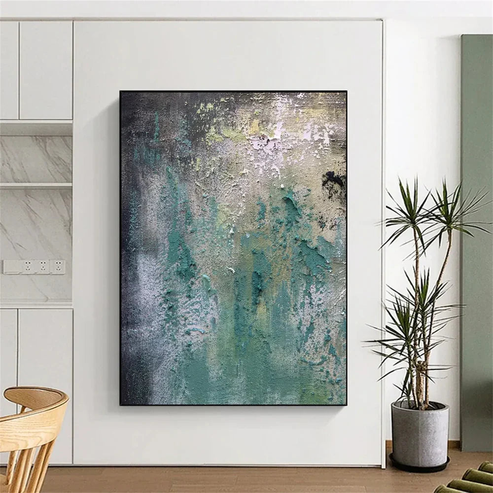 Green Abstract Texture Wall Art  #AT063