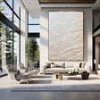 Textured Ivory Undulations | White Ridges
