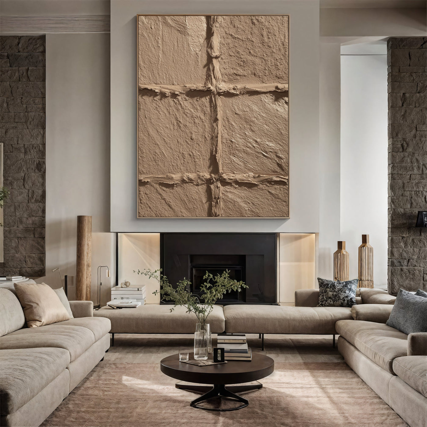 Textured Earthy Lattice | Warm Tones