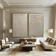 Beige and Brown Abstract Textured Wall Art Set Of 2 #AT083