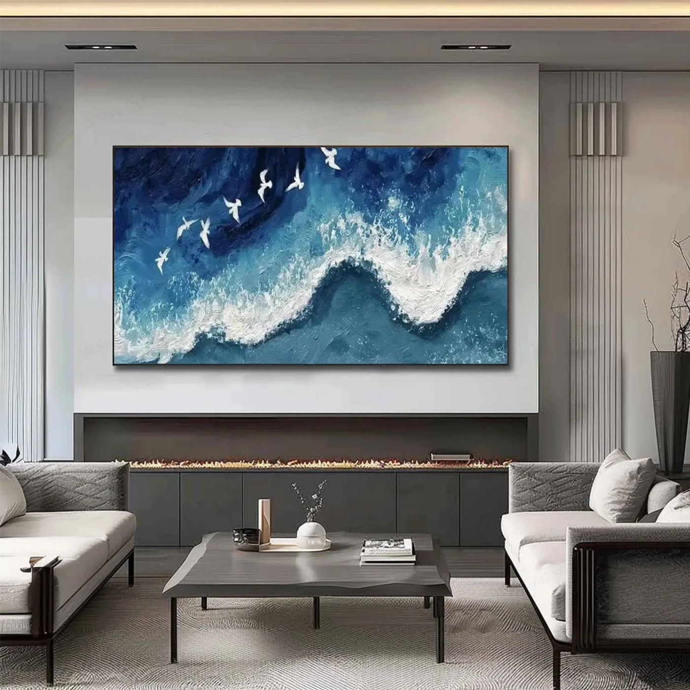 Ocean & Sky Textured Wall Art #MO078
