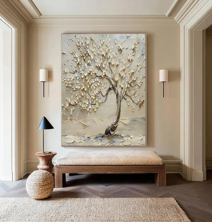 Textured Canopy Radiance | Ivory Bough