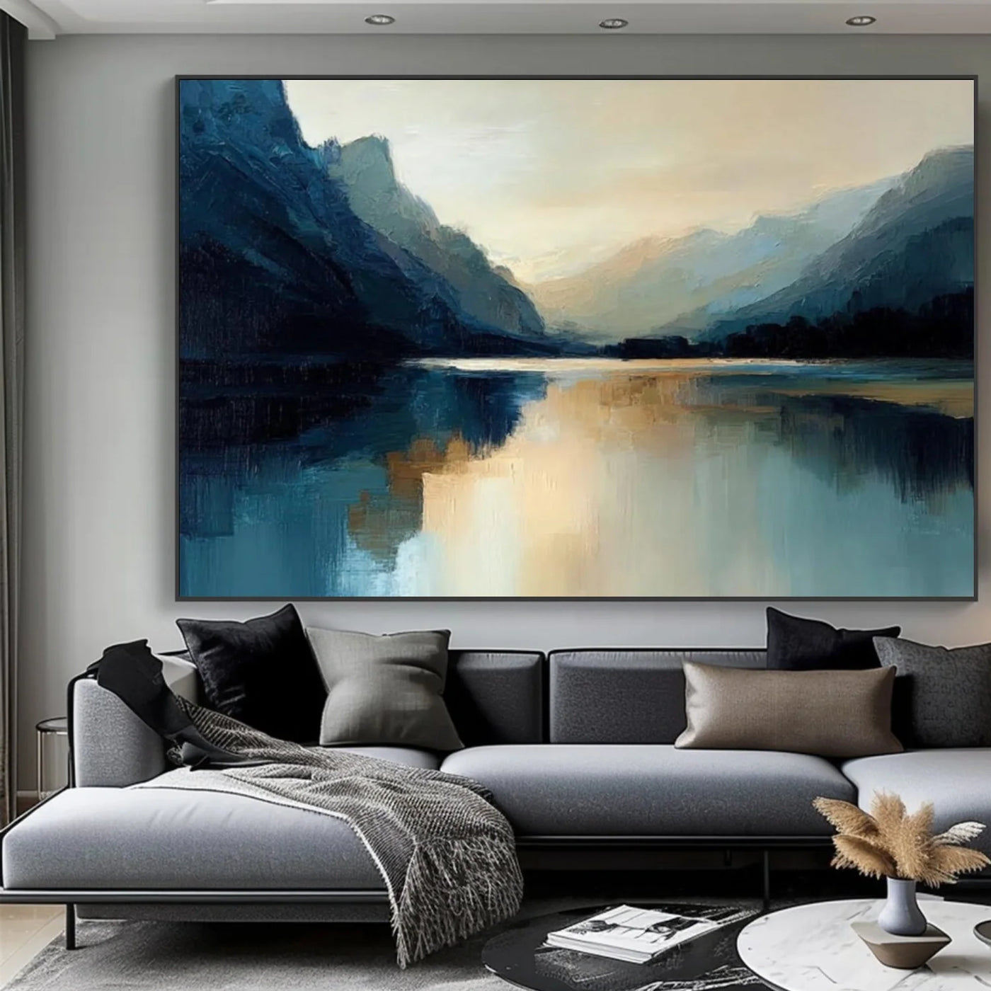 Ocean & Sky Abstract Wall Art #MO094