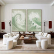 Ocean & Sky Abstract Set of 2 Wall Art #MO066