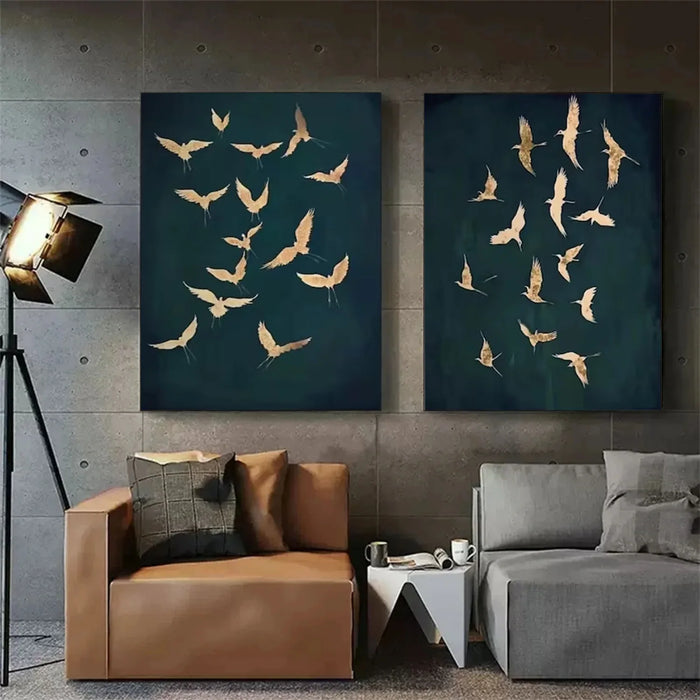 Abstract Bird Animal Wall Art Set of 2 #DL053