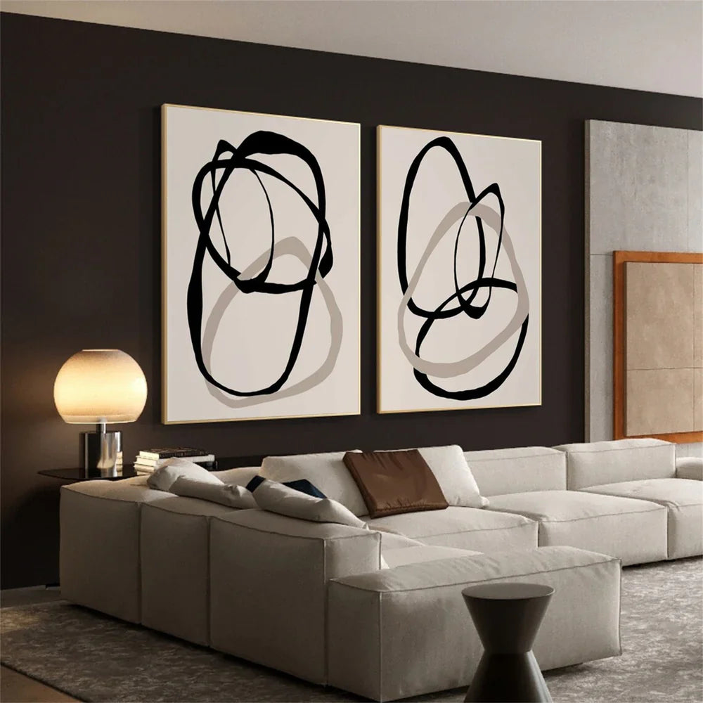 Wabi Sabi Abstract Wall Art Set of 2 #WT046