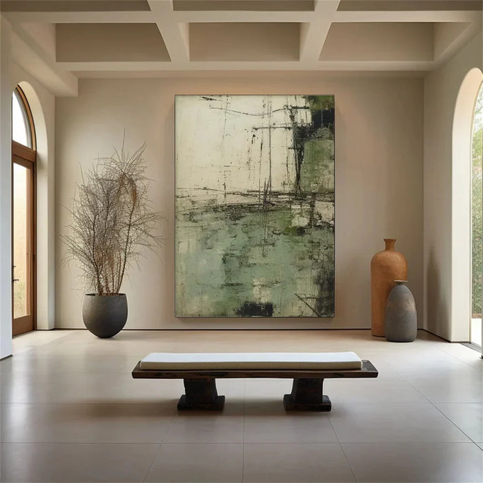 Green Abstract Wall Art  #AT072