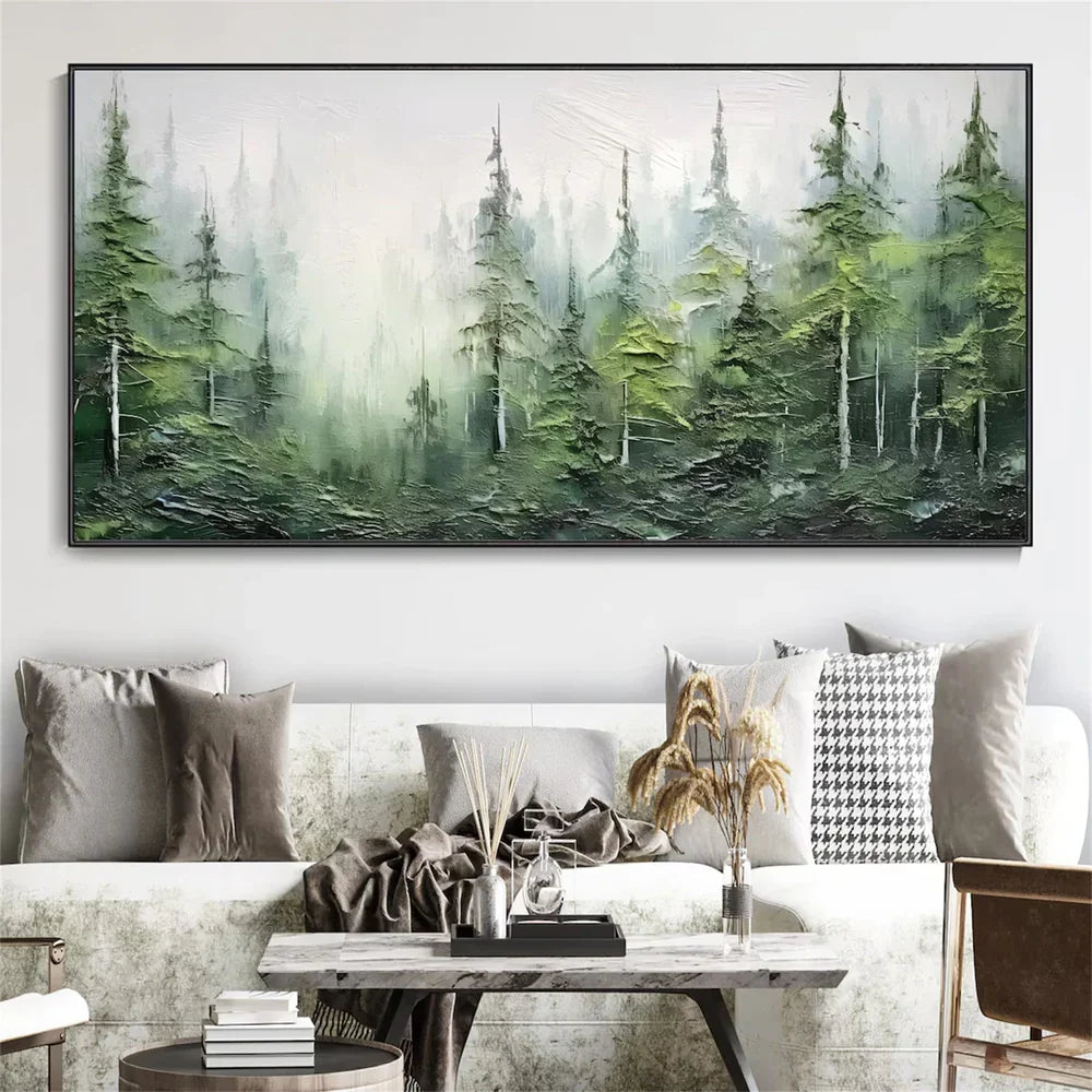 Flower & Tree Textured Abstract Wall Art #SF026