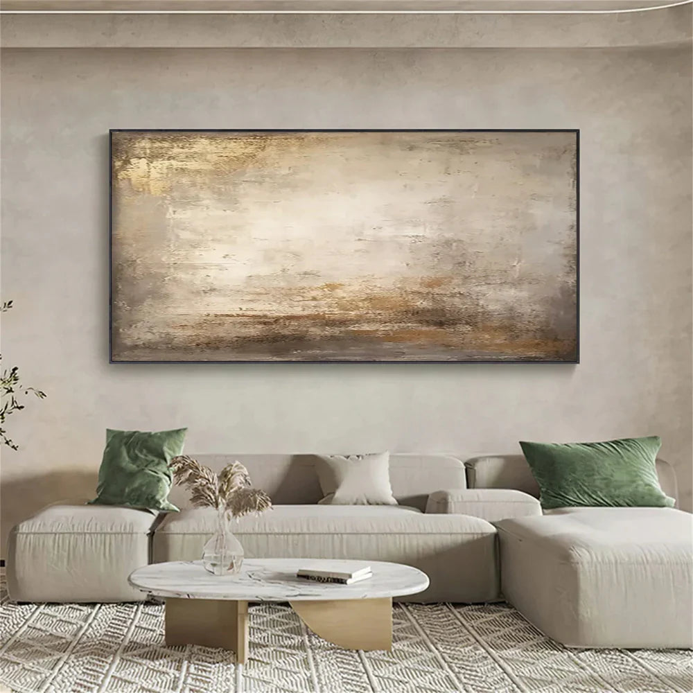 Beige and Brown Abstract Wall Art #AT039