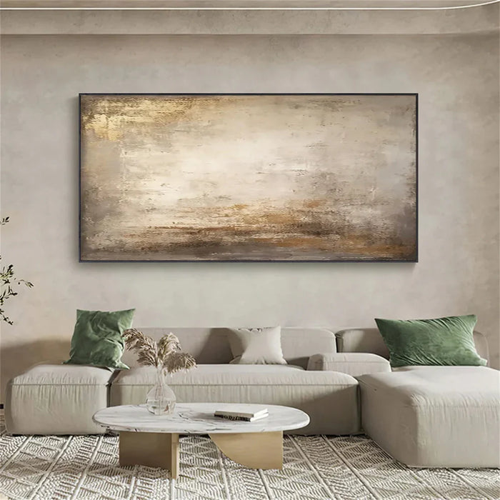 Beige and Brown Abstract Wall Art #AT039