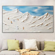 Skiing Sport Art Textured Canvas #PT019