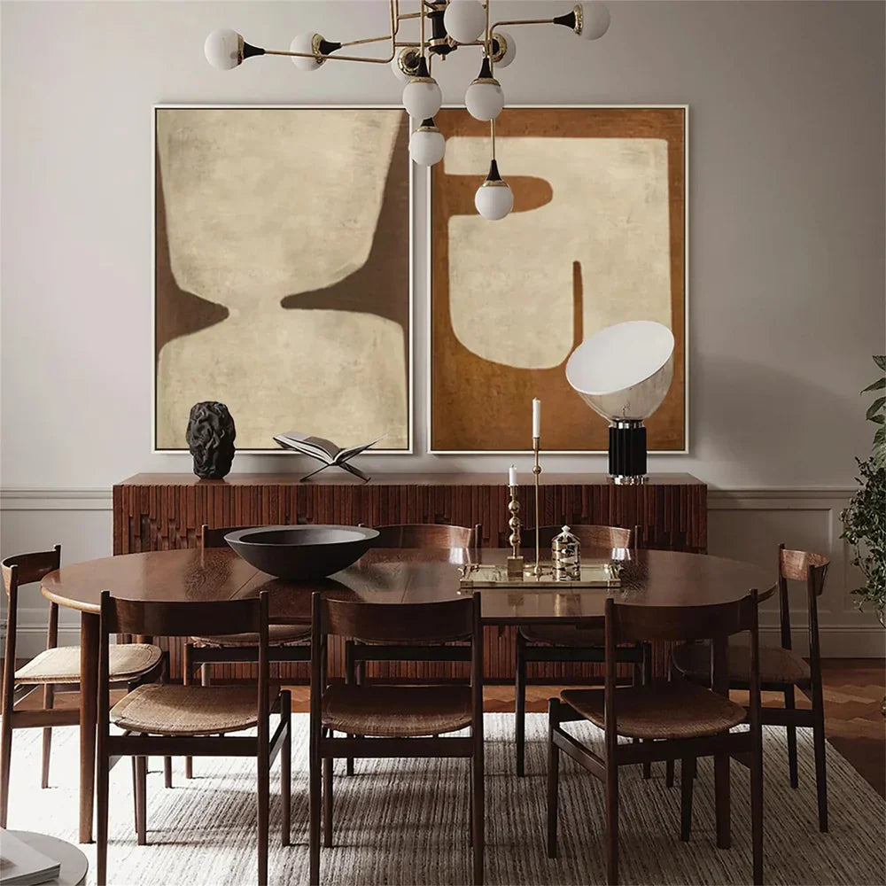 Wabi Sabi Abstract Wall Art Set of 2 #WT011