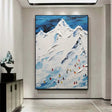 Skiing Sport Art Textured Canvas #PT021