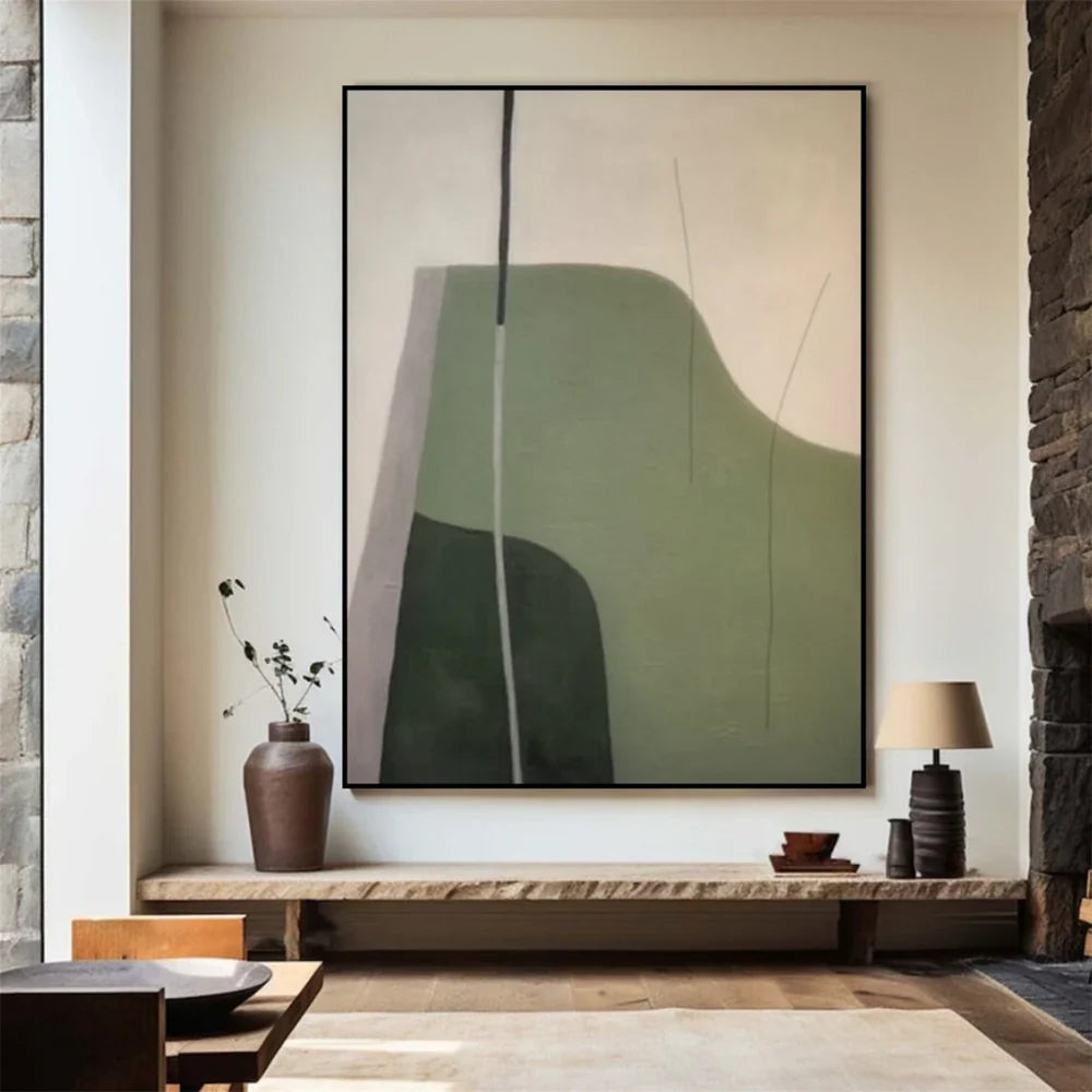 Green Abstract Wall Art  #AT098