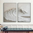 Ocean & Sky Textured Wall Art Set of 2 #MO030