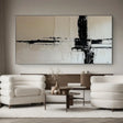 Beige and Brown Abstract Wall Art #AT008