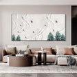 Skiing Sport Art Textured Canvas #PT018