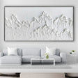 White Minimalist Textured Wall Art #MT074