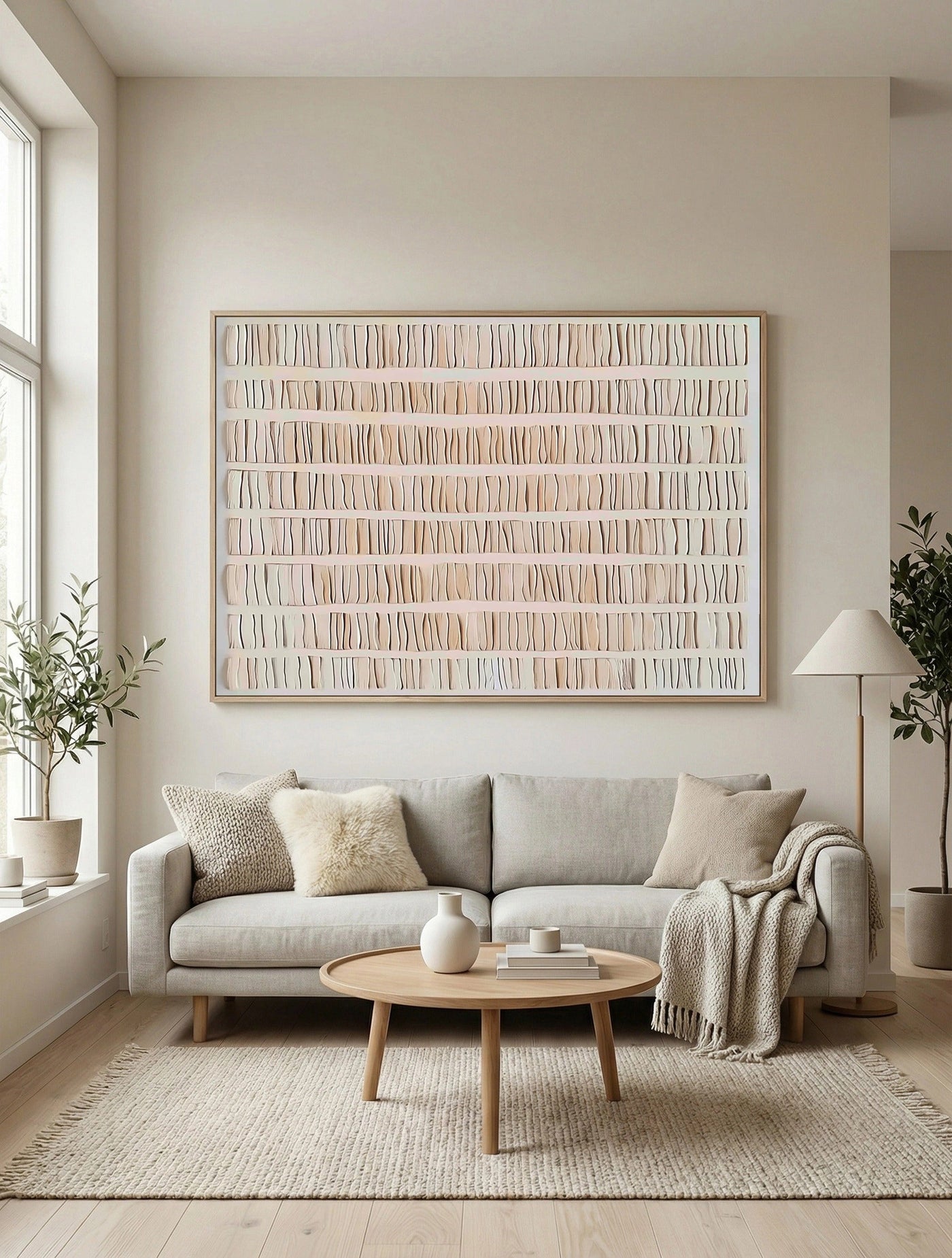 Wavy Textured Serenity | Ivory Weave