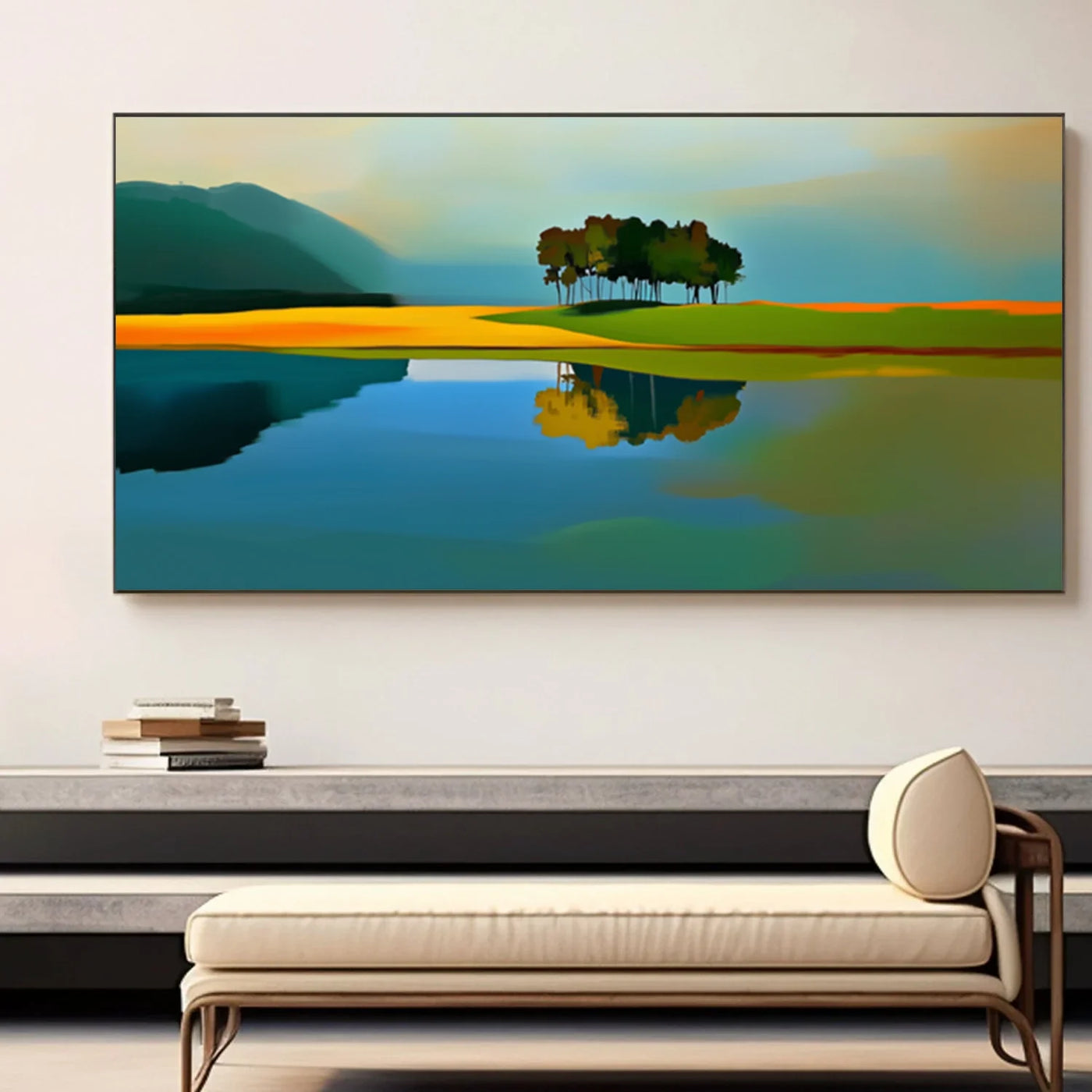 Ocean & Sky Abstract Wall Art #MO076