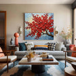 Flower & Tree Textured Abstract Wall Art #SF058