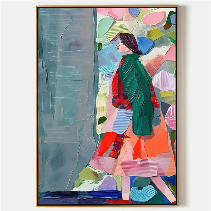 Abstract Portrait Textured Wall Art #PB005