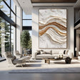 Textured Gilded Waves | Ivory Gold