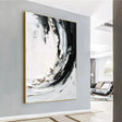 Black and White Minimalist Textured Wall Art #MT032