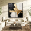 Black and White Minimalist Textured Wall Art #MT098