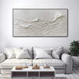 White Minimalist Textured Wall Art #MT119