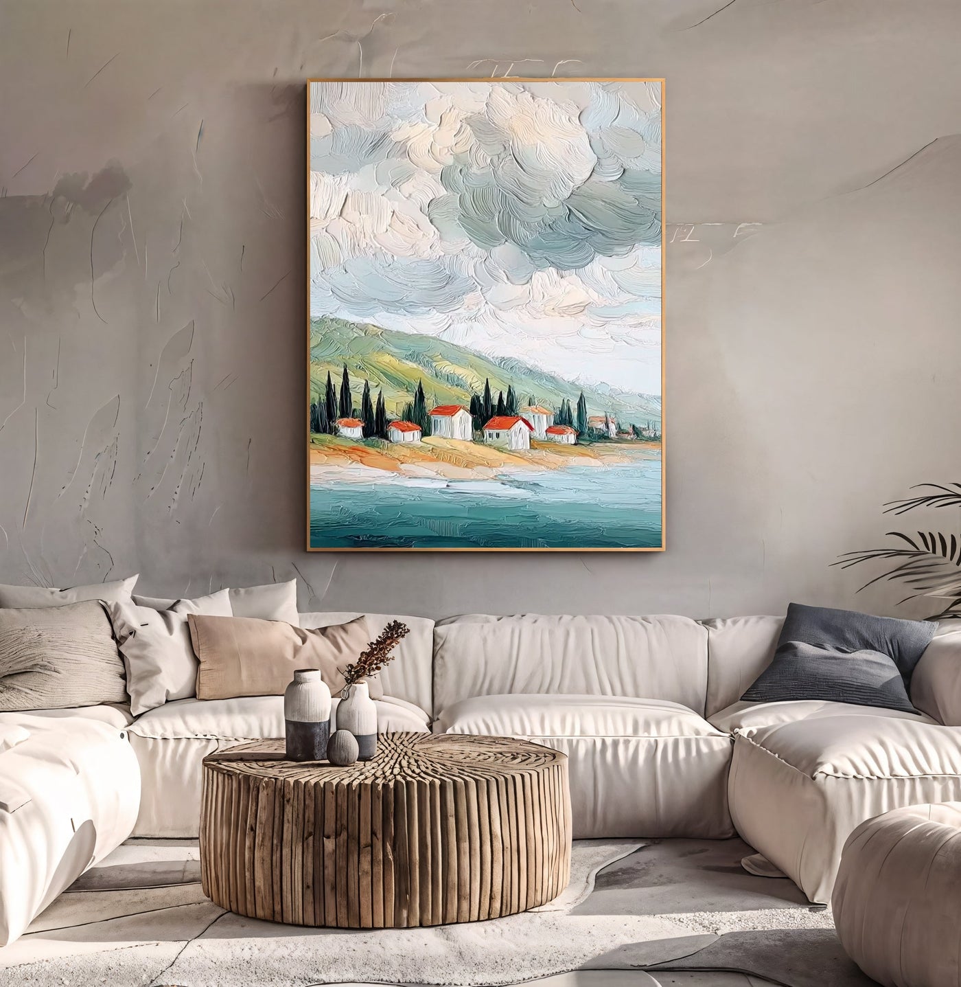 Textured Aegean Vestige | Crepuscular Hues