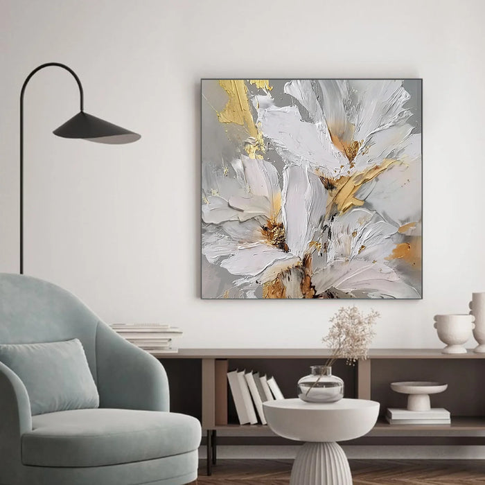Flower & Tree Textured Abstract Wall Art #SF052