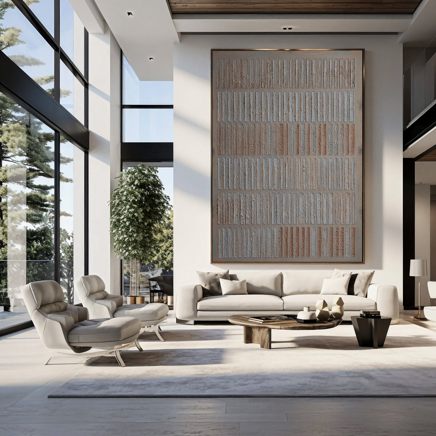 Textured Linear Elegance | Neutral Blend